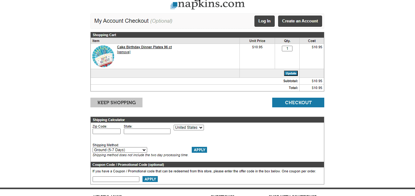 How to apply Napkins coupon code